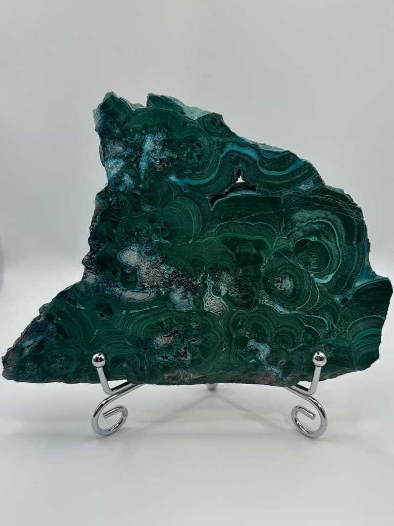 Malachite Slab with Stand